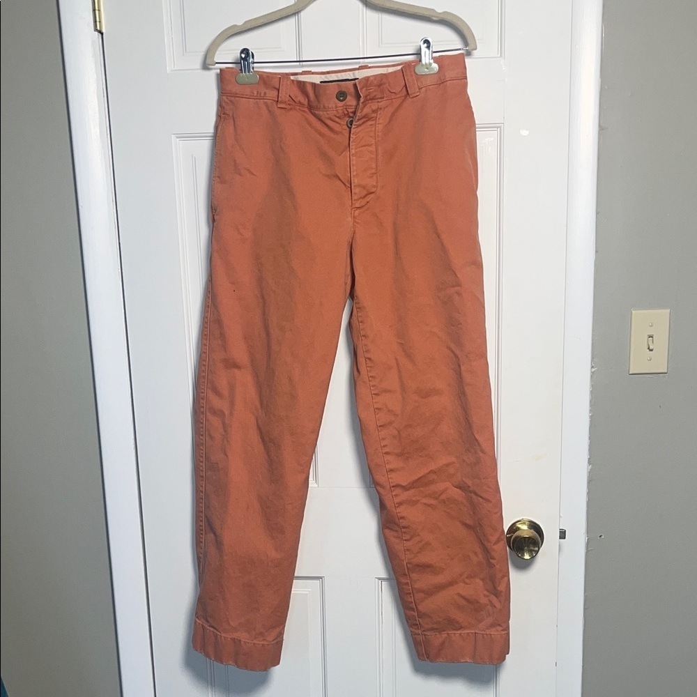 J Crew Men's Chinos Orange Rust Cotton 30 x 30